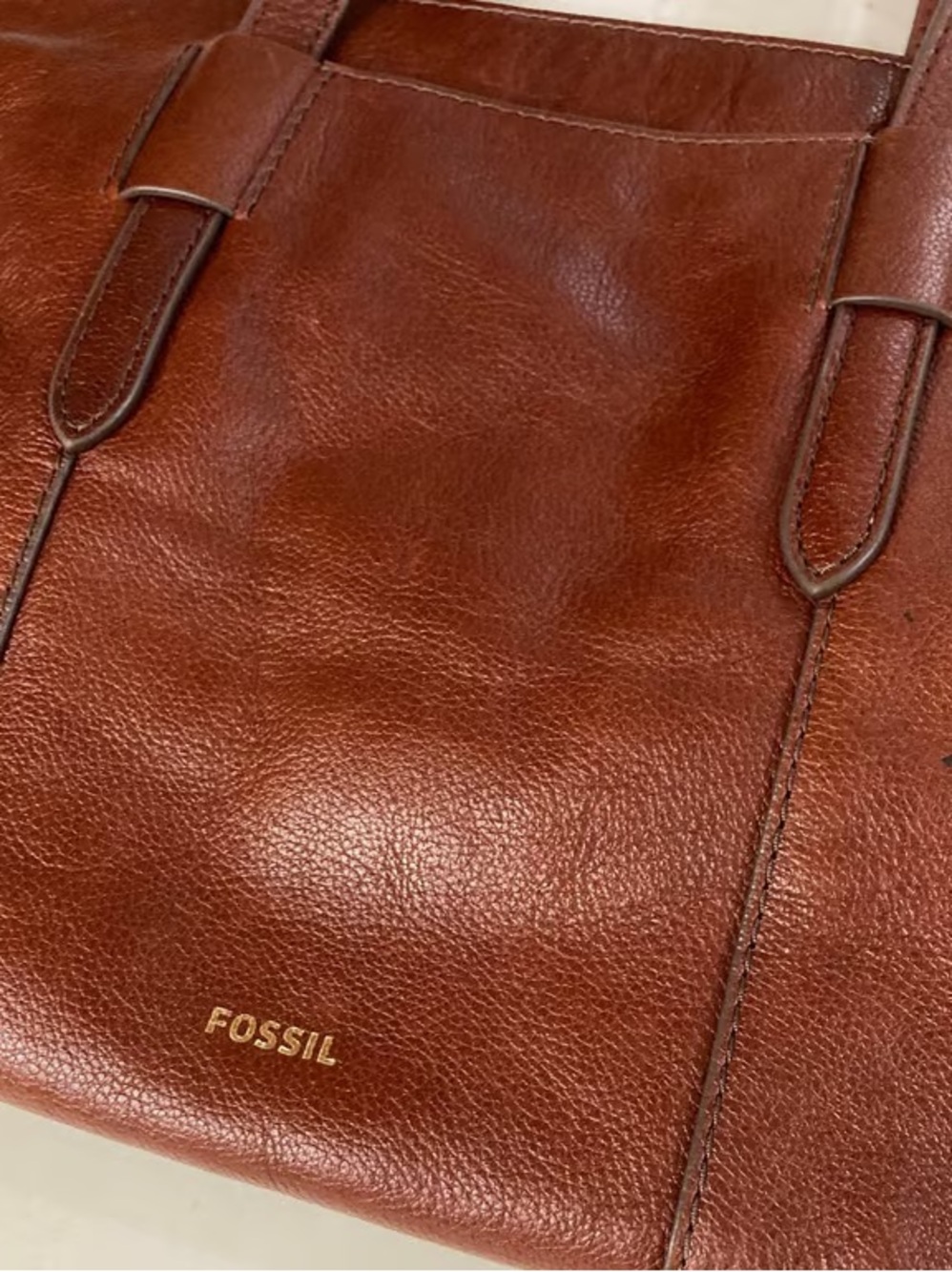 Fossil Brown Leather Skylar Satchel - Picture 6 of 8